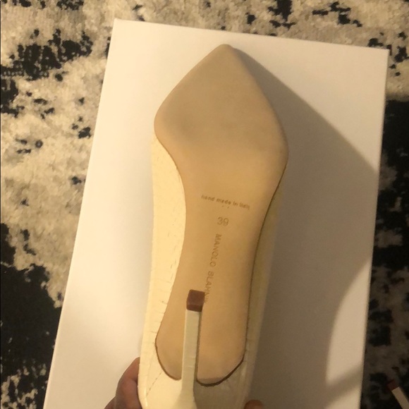 Manolo Blahnik Pointed Toe Python Pump - Picture 4 of 6